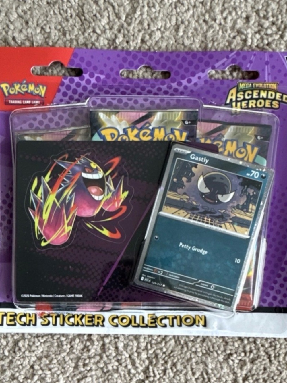 Pokémon Mega Evolution—Ascended Heroes Tech Sticker Collection 3 Pack + Promo